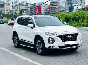 Xe Hyundai SantaFe Premium 2.2L HTRAC 2019 Trắng, Nội Thất Nâu